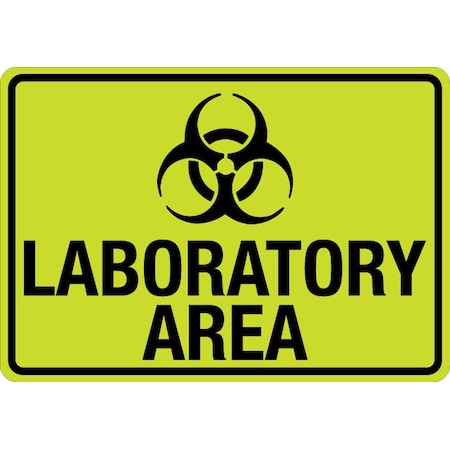 Sign, Laboratory Area (W Sym), LCUV-0074ST-RD_14x10